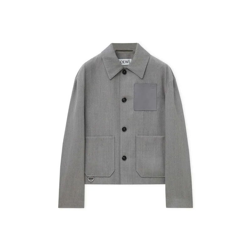 LOEWE FW24 Jackets Coats Men's Mixed Gray-0