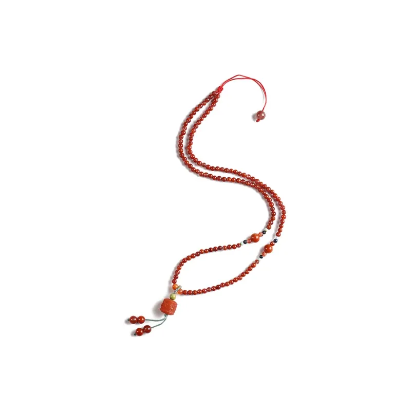 Phoenisess South Red Agate Necklaces Women's-0