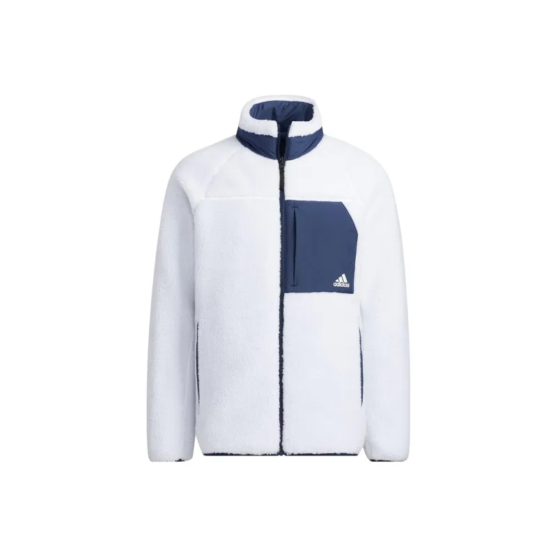 Adidas Reversible Sherpa Jacket Coat Unisex White-0
