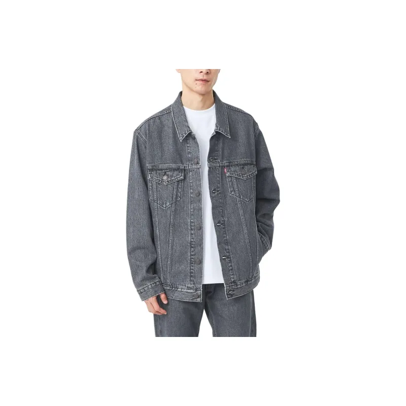 Levis Green Label Relaxing Collaboration Denim Jackets Men Gray-0
