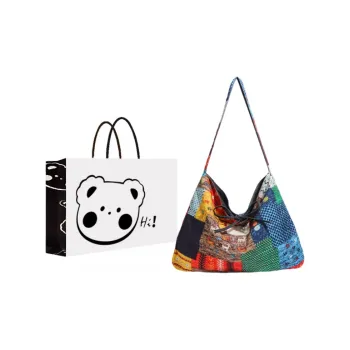 NX DOUGHNUT Canvas Tote Bag, Shoulder Bag Women's Multicolor