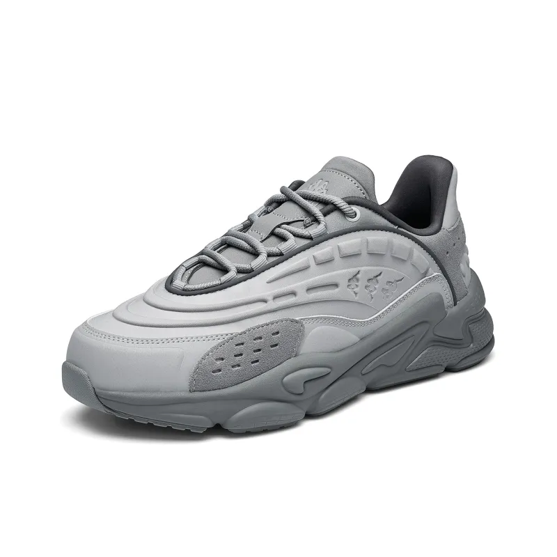 Kappa Anti-Slip Wear-Resistant Low-Top Chunky Sneakers Men's Shark Gray-2
