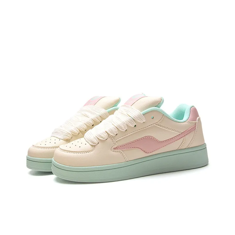 STUR YSN Wear resistant And Lightweight Low Top Skateboard Shoes Women's Honey Peach-1