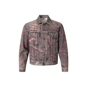 YADcrew Denim Jacket Unisex Dark Purple