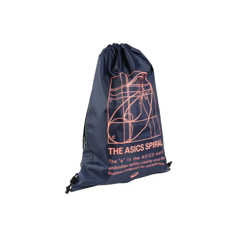 Asics Polyester Backpack Large Size Men's Midnight Blue With Coral-1