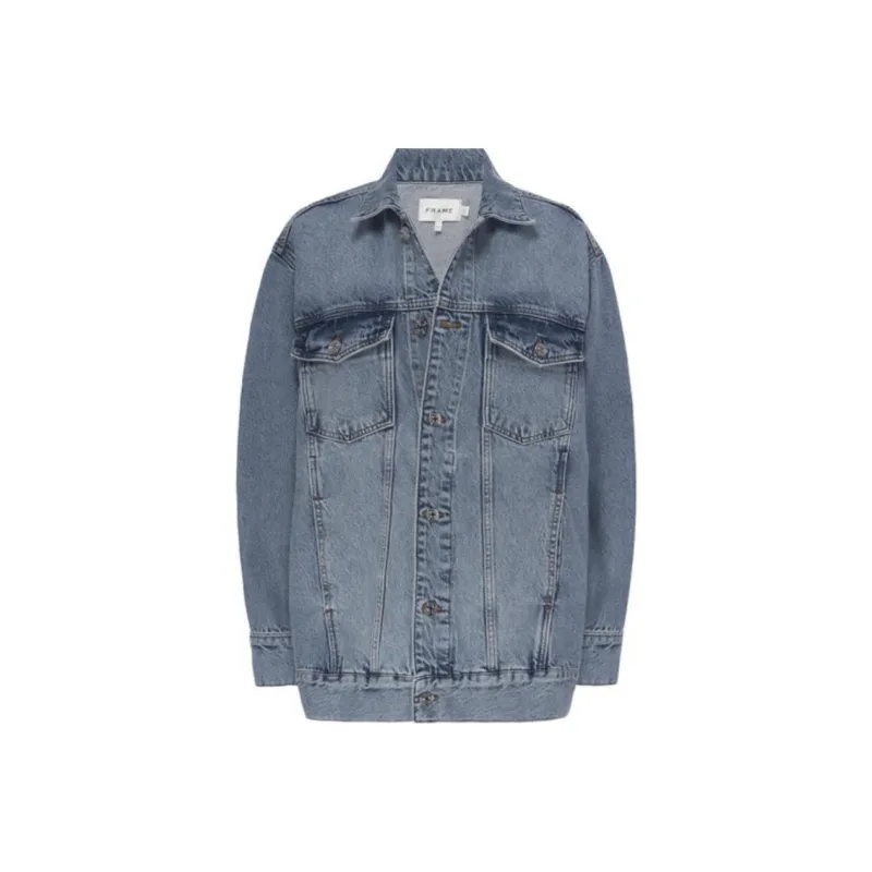 FRAME The Extended Button Fastened Denim Jacket-0