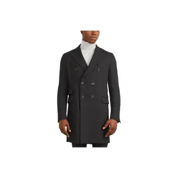 GUESS Evening Double Breasted Coat Coats Men's Black