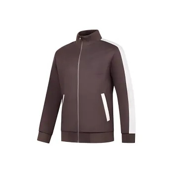 QIAODAN Jackets Coats Men's Van Dyke Brown/Lunar Rock