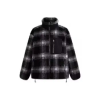 CALVIN KLEIN Velvet feel Coat Unisex Space Black Plaid