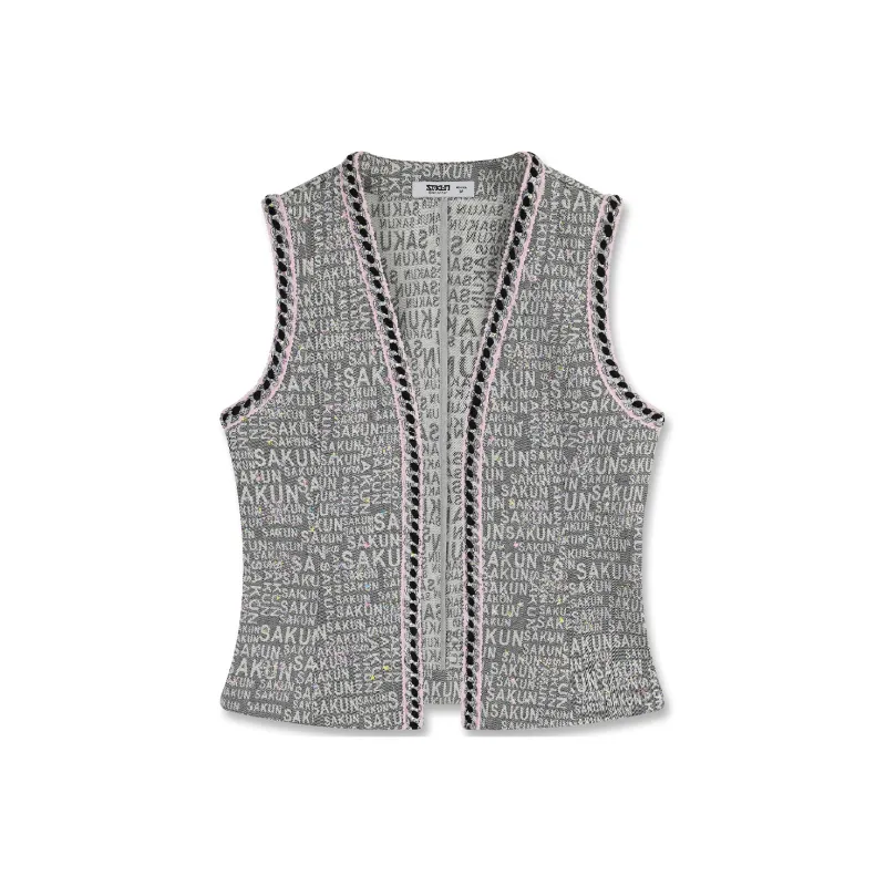 SAKUN Vests Unisex Gray-0