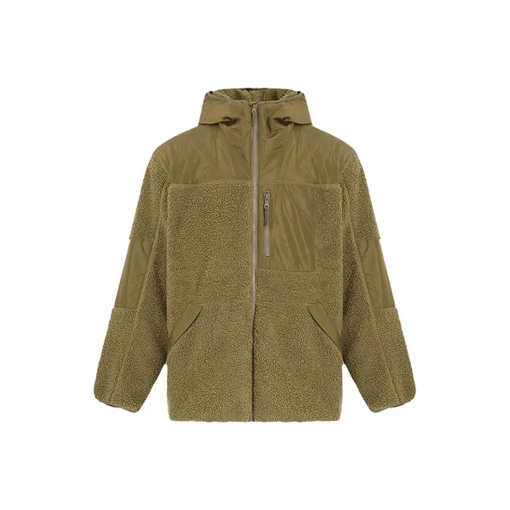 Levis Solid Color Hooded Puffer Jacket Men's Caramel Coffee-0