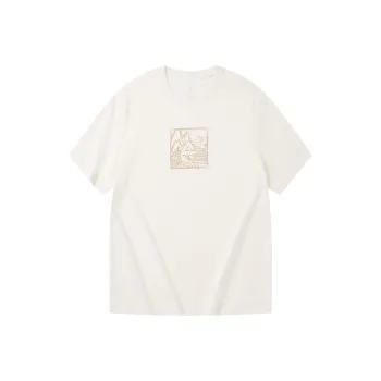 PEAK x WANGUOLAICHAO T Shirt Unisex Raw White