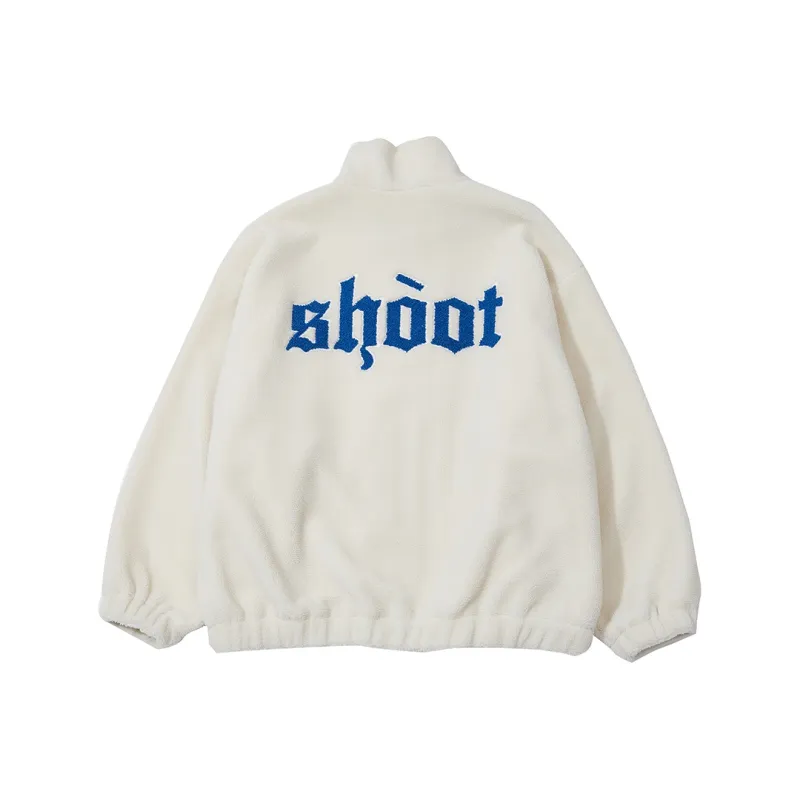 SHOOT BRAND Loose Fit Thickened Jacket Unisex White-0