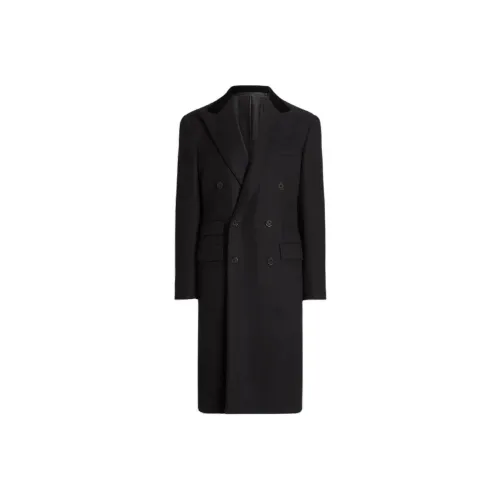 Polo Ralph Lauren Kent Handmade Wool-Cashmere Topcoat Coats Men's Black