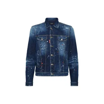DSQUARED 2 Dan Paint Splattered Denim Jacket