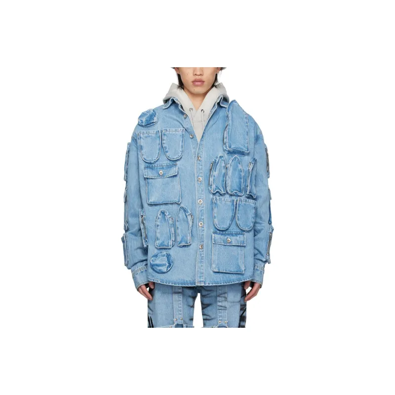 Who Decides War Denim Jacket Men's Blue-0