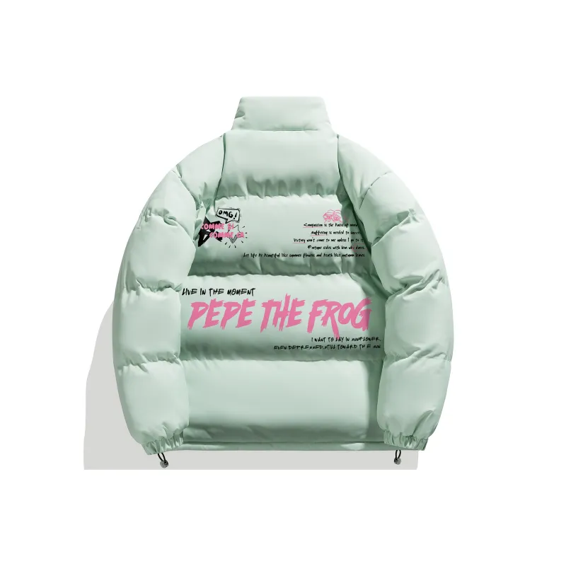 Pepe The Frog Puffer Jacket Unisex-19
