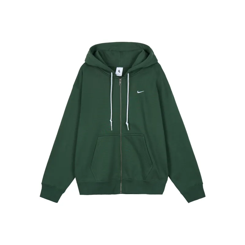 Nike Solo Swoosh Hoodie Jacket Green-0