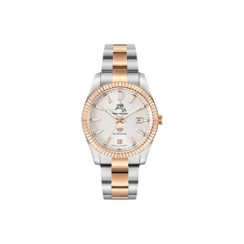 POLOMEISDO Wrist Watch Automatic Mechanical Movement Stainless Steel Watchband 41mm White Dial Men's Watches