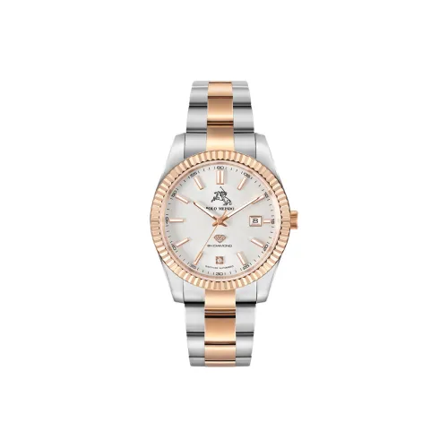 POLOMEISDO Wrist Watch Automatic Mechanical Movement Stainless Steel Watchband 41mm White Dial Men's Watches