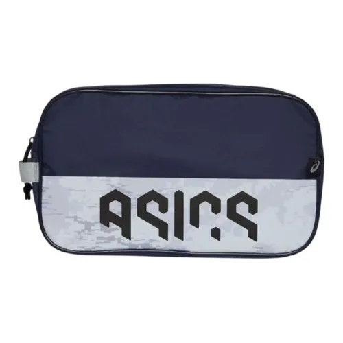 Asics Polyester Storage Bag Unisex Dark Blue & White