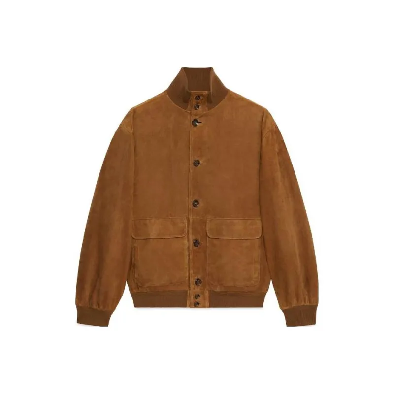 GUCCI Jackets Men Brown-0