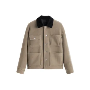 PEACEBIRD MEN Jackets Coats Unisex Coffee Yellow