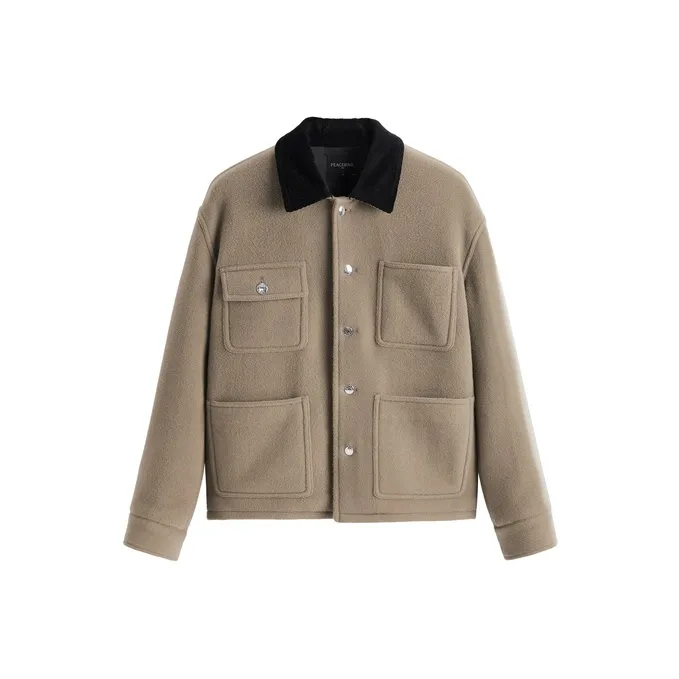PEACEBIRD MEN Jackets Coats Unisex Coffee Yellow-0