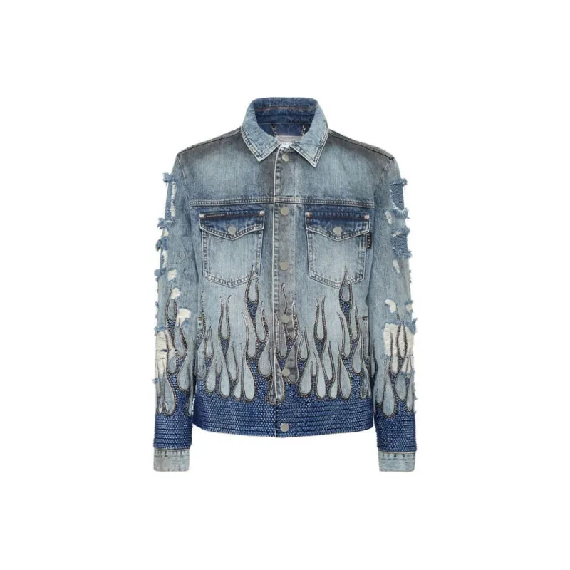 PHILIPP PLEIN Strass Flame Jacket-0