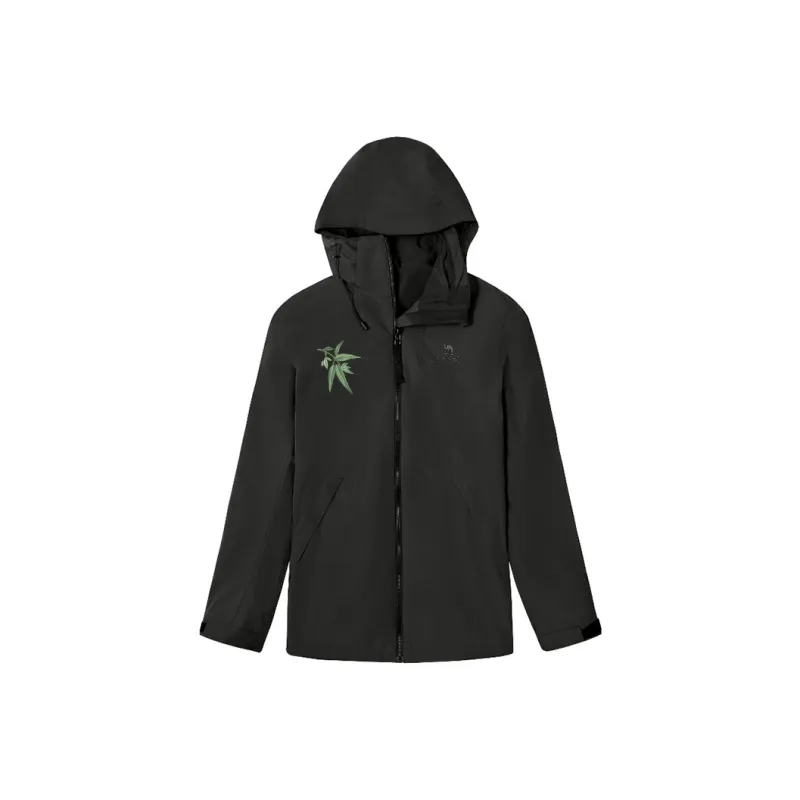 CAMEL All-weather Mountain Versatile Hiking Outdoor Hiking Waterproof And Windproof Windbreaker Jacket Unisex Black-0