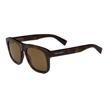 SAINT LAURENT Plastic Acetate Square Sunglasses Unisex Brown