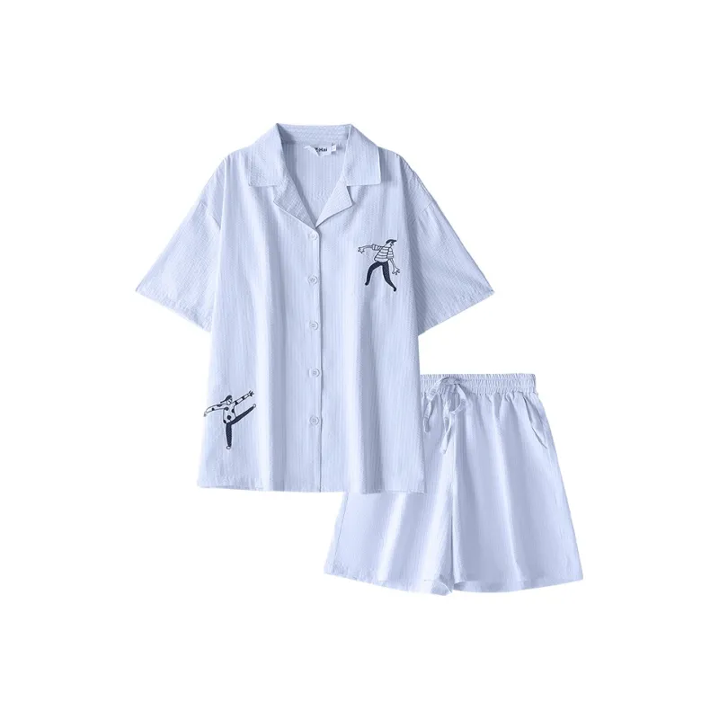 Wabi Town Pajama Set Women's Blue-0