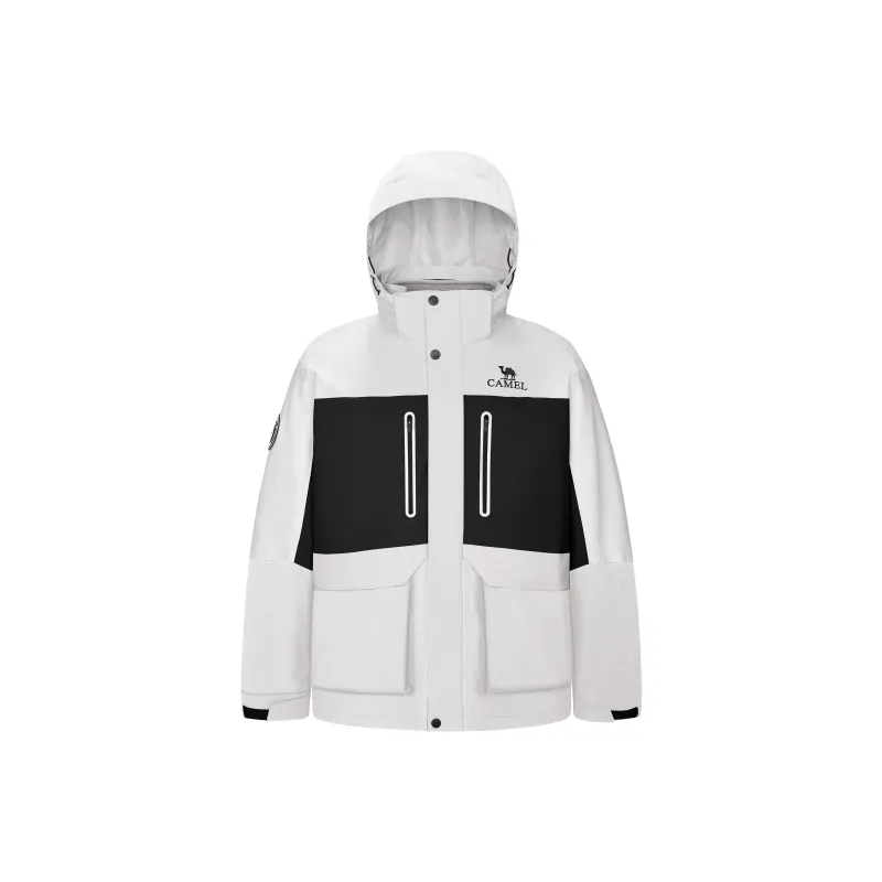 QIE Outdoor Multicolor Water Resistant Windproof Wear Resistant 3 in 1 Fleece Lining Windbreaker Jacket Unisex-16