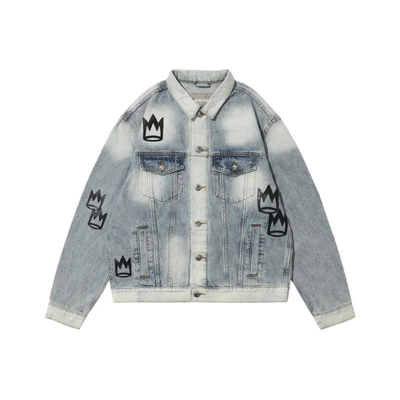 Mishkanyc Denim Jacket Unisex Medium Blue-0