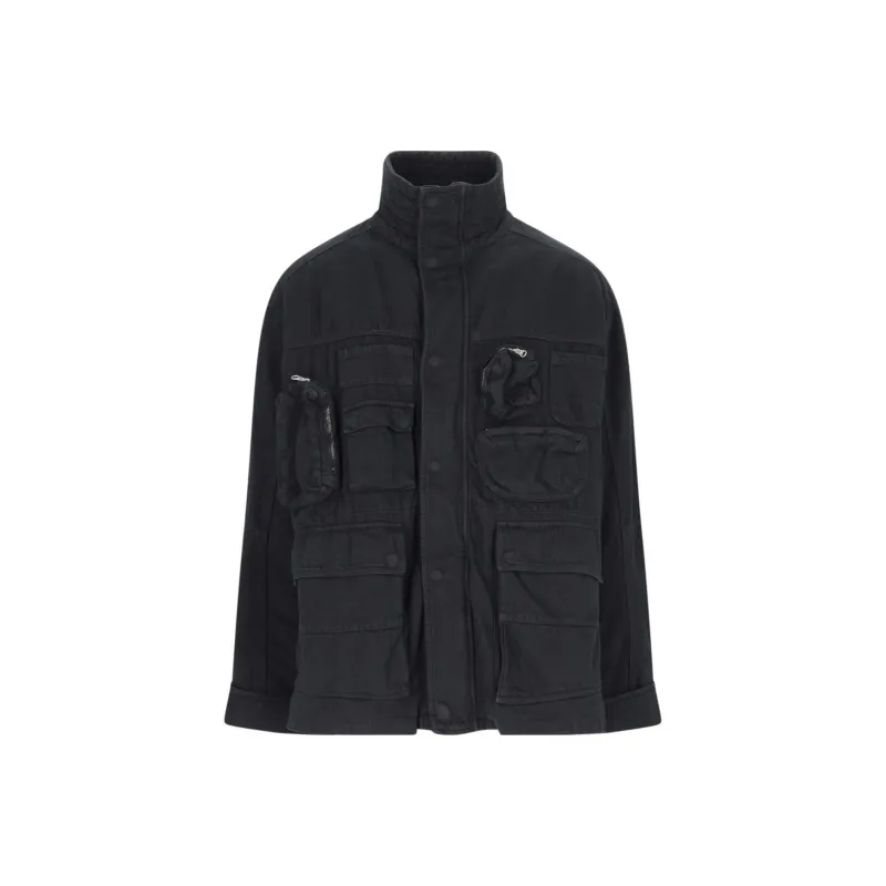 MM6 Maison Margiela Pocket Detailed High Neck Jacket-0