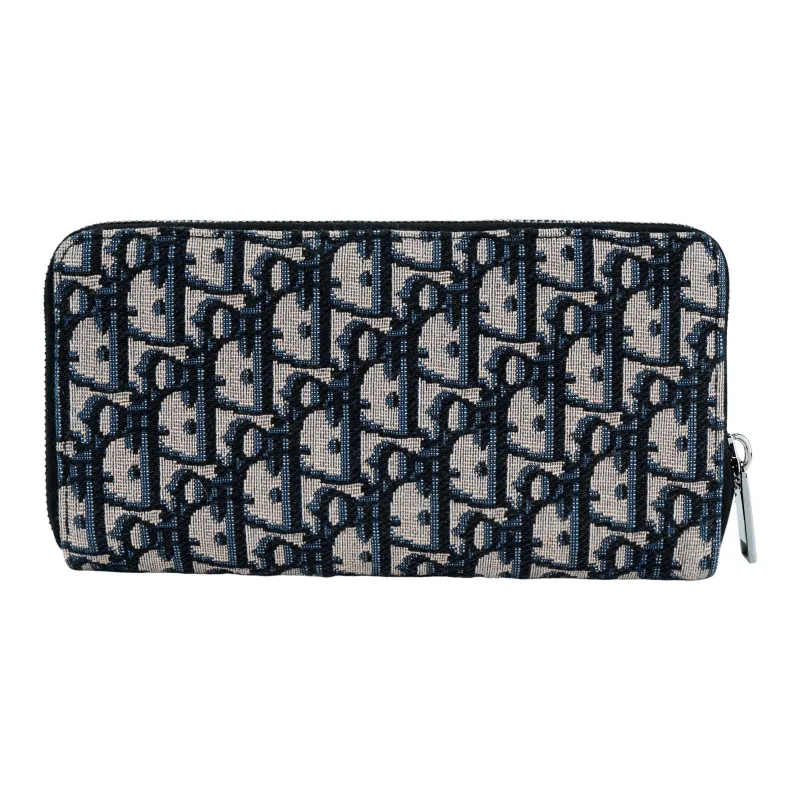 DIOR Cow Leather Wallet Clutch Unisex Black/Beige-2