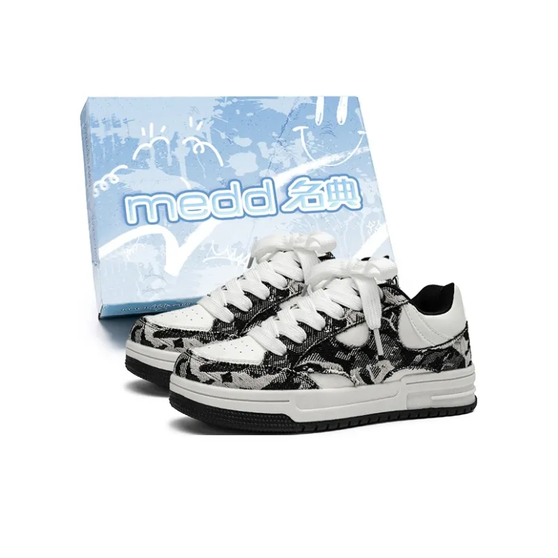 Medd Lightweight Breathable Height Increasing Low Top Skateboard Shoes Unisex-20