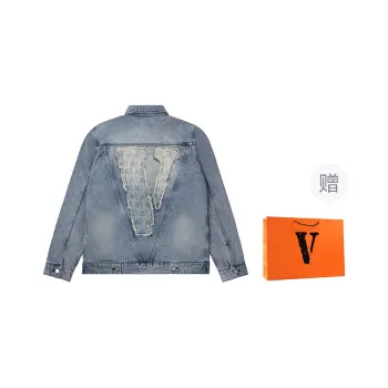VLONE Big Logo Series Denim Jacket Unisex Blue