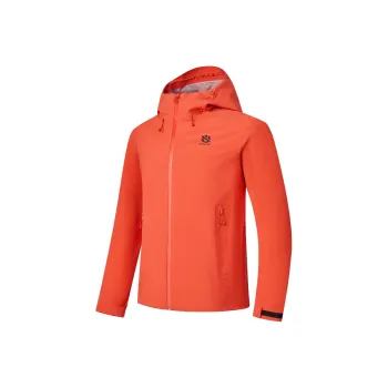 QIAODAN Mountain God Series Waterproof And Windproof Windbreaker Jacket Men's Bright Orange