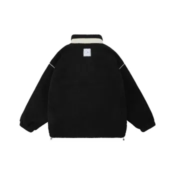 LOMBT Letter Stand Collar Loose Fit Thickened Puffer Jacket Unisex
