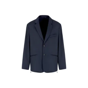 EMPORIO ARMANI Single breasted Jacket In A Lightweight Virgin wool Blend Twill