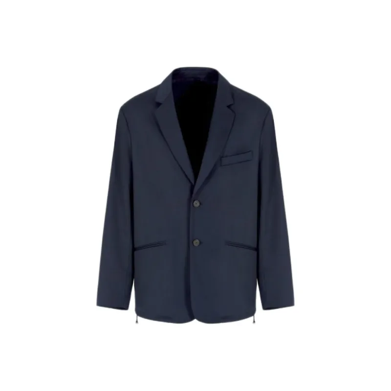 EMPORIO ARMANI Single breasted Jacket In A Lightweight Virgin wool Blend Twill-0