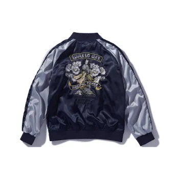 Guuka Baseball Jacket Unisex Dark Blue