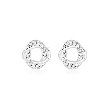 Rhymes 999 Fine Silver Needle Stud Earrings Women's
