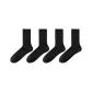 [4 Pack/True Cooling Silk Pile]4 Pairs Black