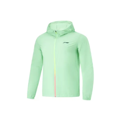 LiNing Breathable UV Protection Sun Protection Clothing Men's Cooling Green