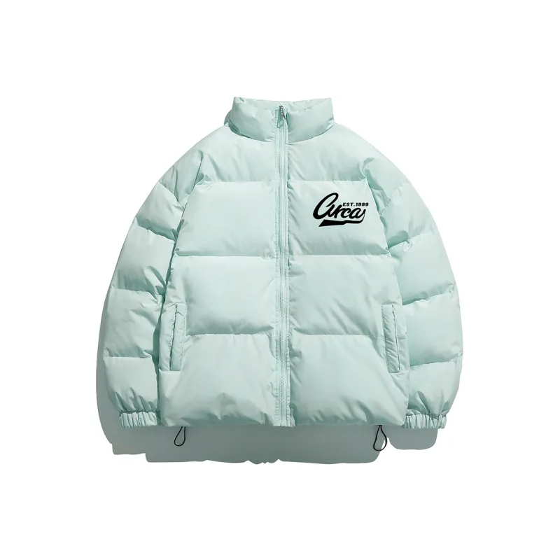 C1RCA American Minimalist Style Solid Color Basic Stand Collar Puffer Jacket Unisex-6