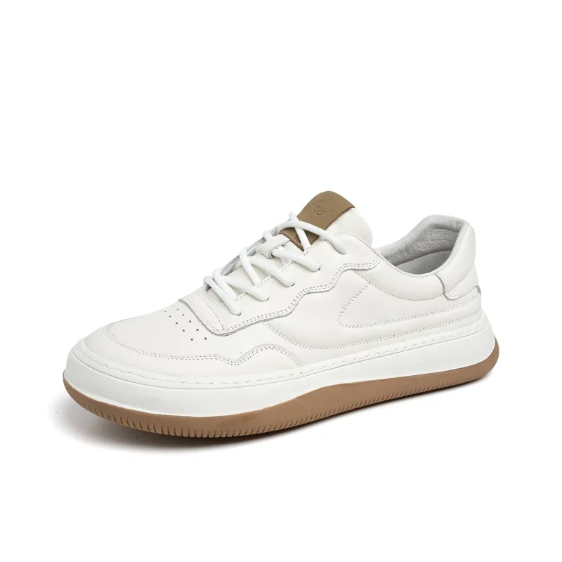 FED Lightweight And Breathable Low Top Skateboard Shoes Men's White-1