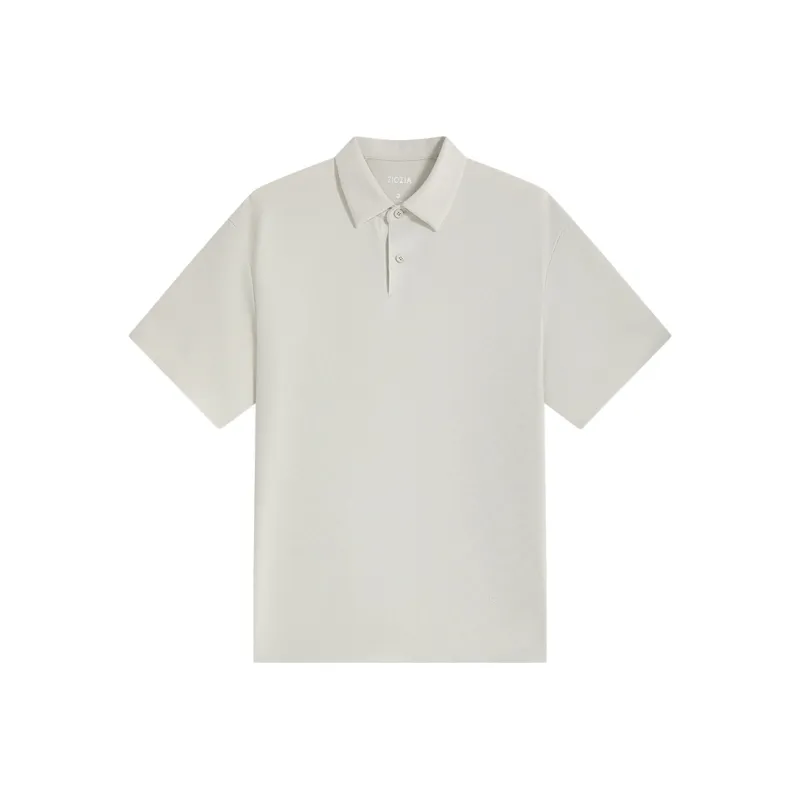ZIOZIA Polo Shirt Men's Light Gray-5