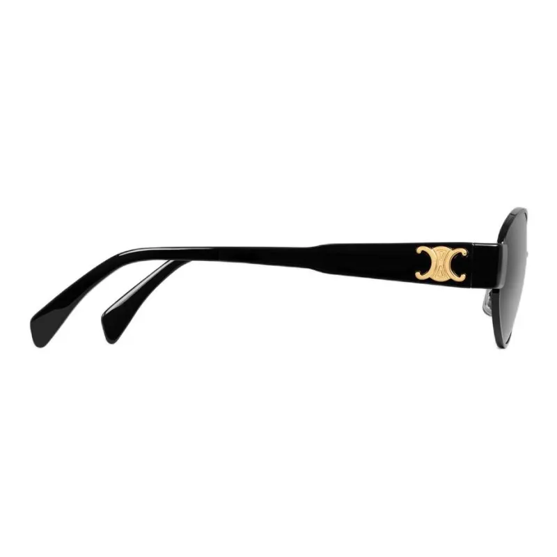CELINE Metal Oval Sunglasses Women's Black-2